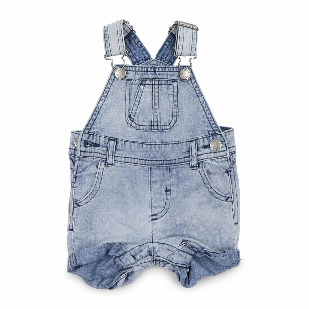Front view of Next Blue Dungaree One-Piece, size 3-6, Months