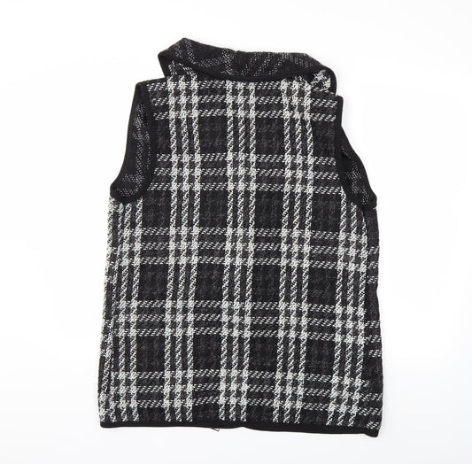 Apricot Womens Black Check  Jacket Waistcoat Size S