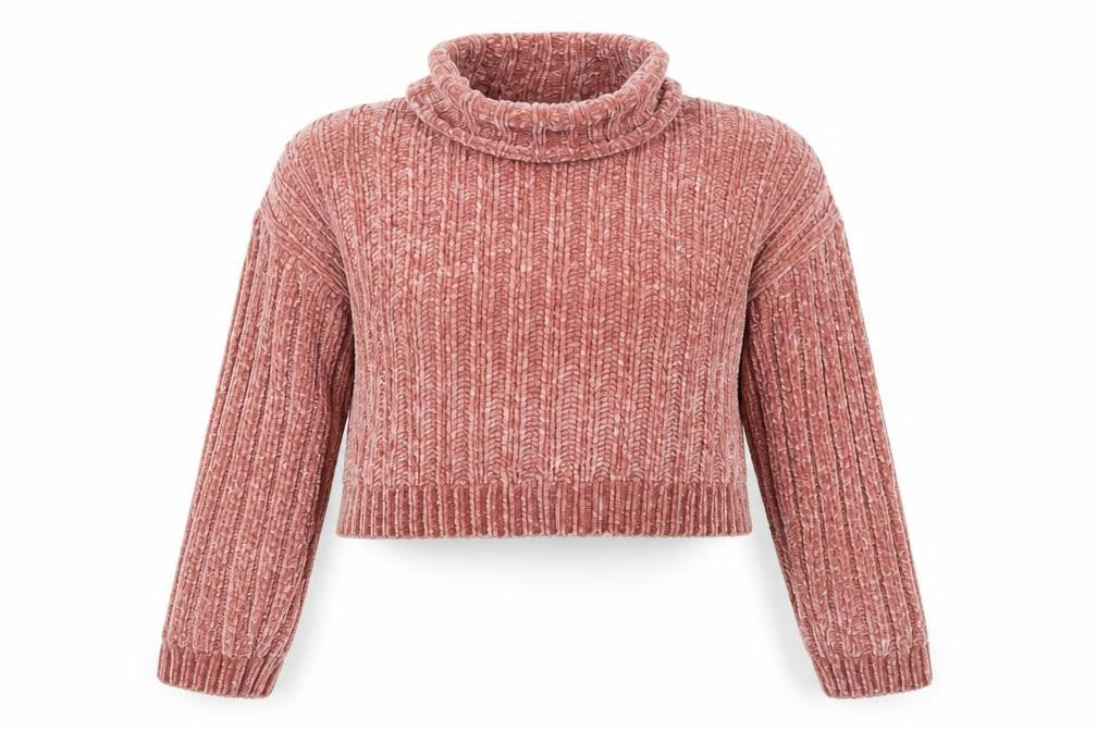 Front view of New Look women’s pink knit jumper, size S