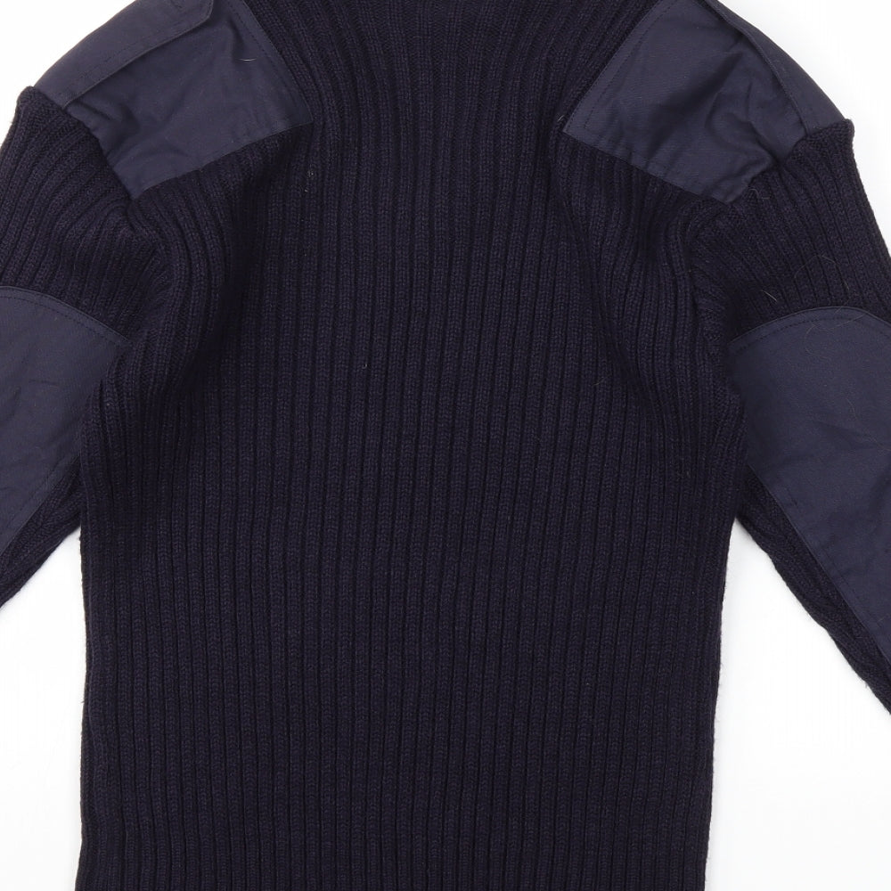 Blue Castle Womens Blue  Knit Pullover Jumper Size S