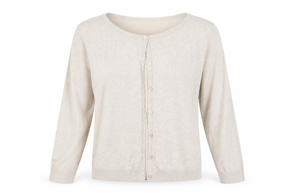 H&M Womens Beige  Knit Cardigan Jumper Size M
