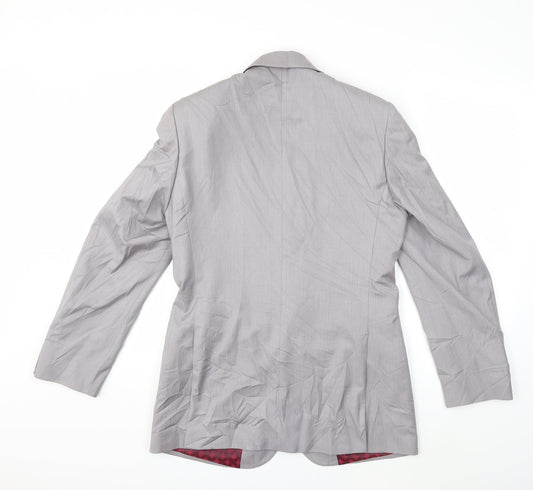 Preworn Mens Grey   Jacket Suit Jacket Size 38