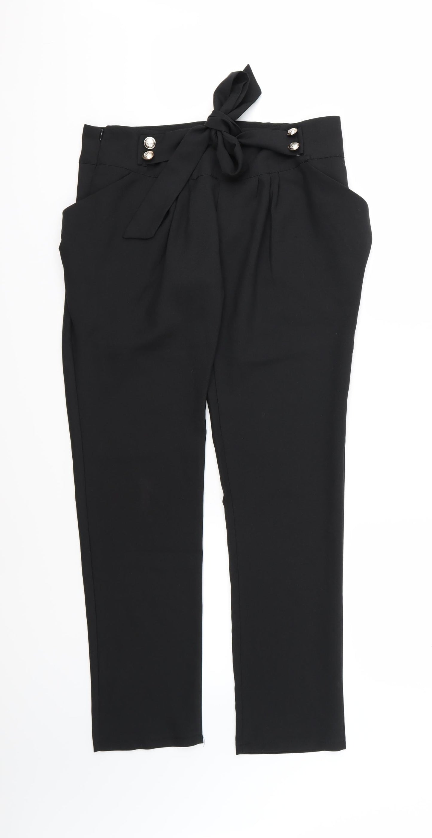 Preworn Womens Black  Rayon Trousers  Size 31 in L29 in