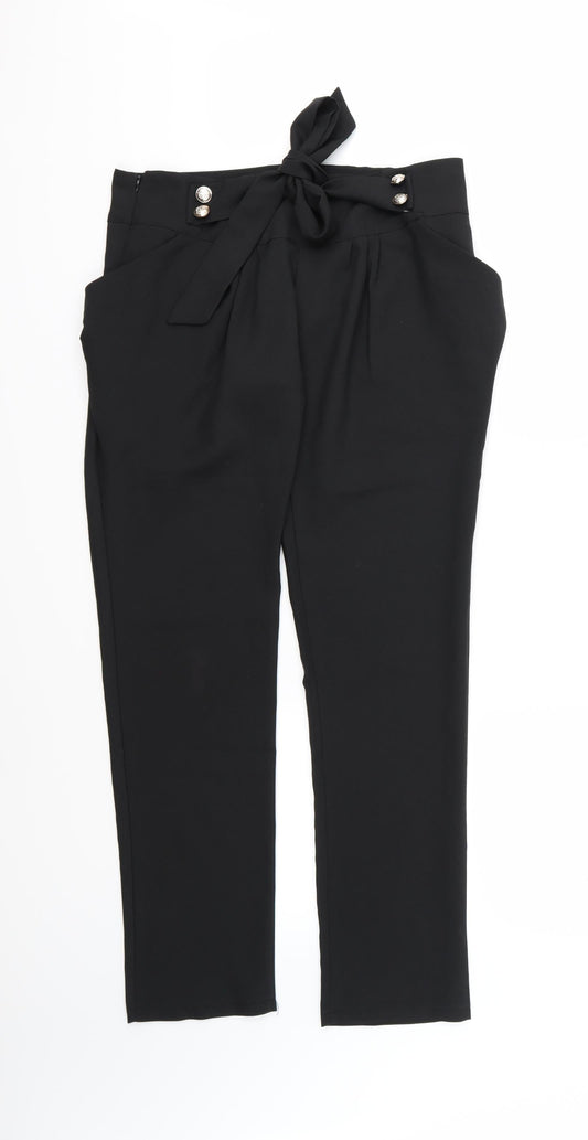 Preworn Womens Black  Rayon Trousers  Size 31 in L29 in