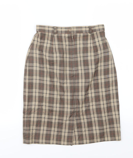 Essentials Womens Brown Striped  Straight & Pencil Skirt Size 26 in