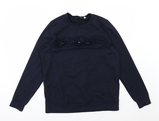 Dorothy Perkins Womens Blue  Jersey Pullover Sweatshirt Size 12