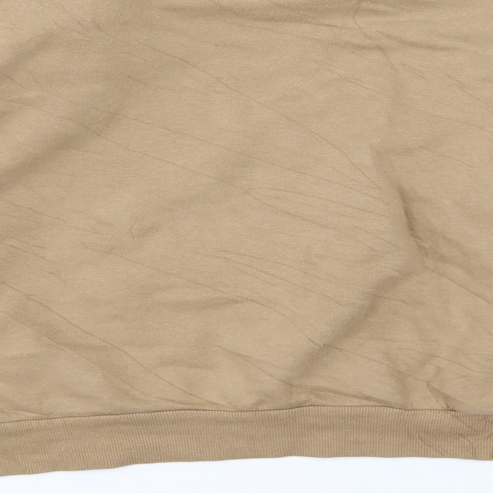 H&M Womens Brown  Jersey Pullover Sweatshirt Size XL  - Padded Shoulders
