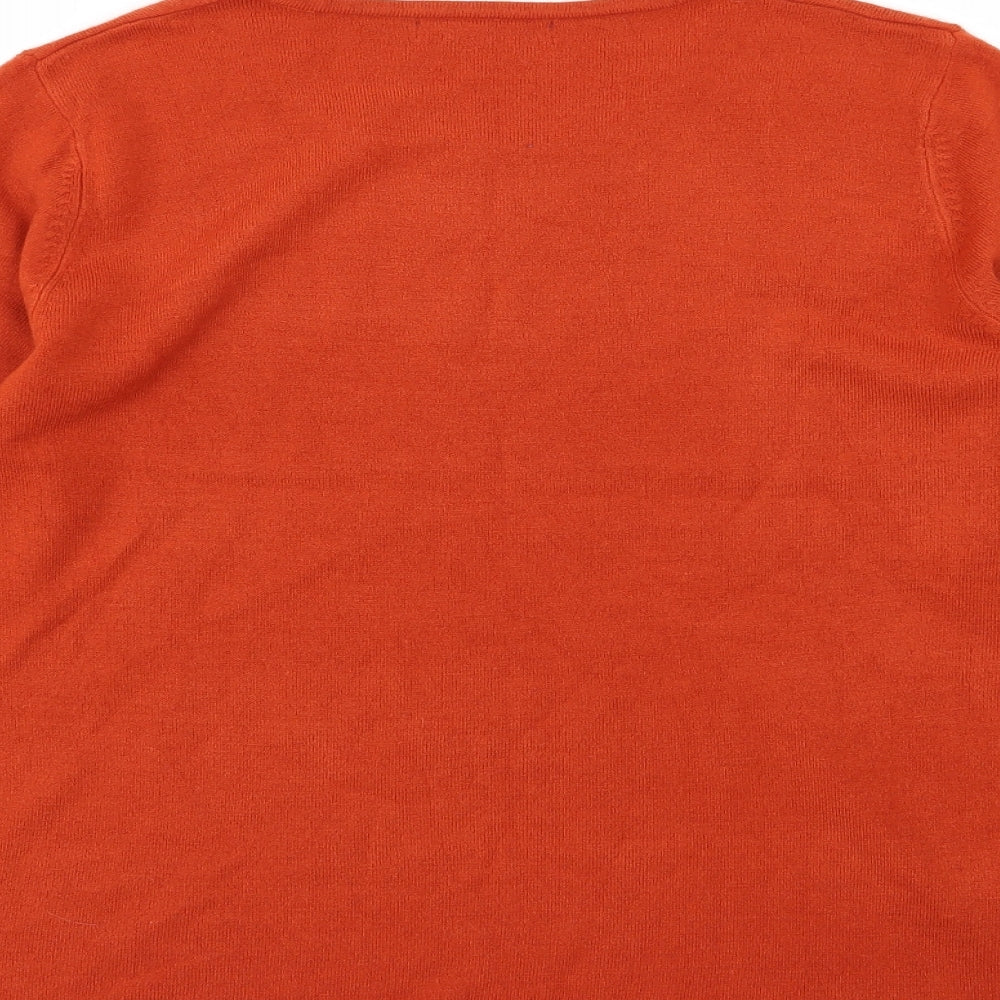 Preworn Mens Brown  Knit Pullover Jumper Size M