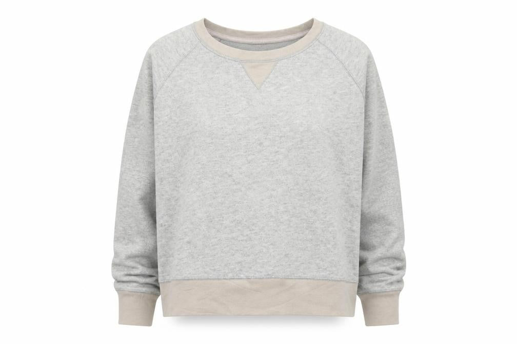 Front view of Mossimo women’s green jersey pullover sweatshirt, size XL