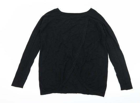 Finery Womens Black  Knit Pullover Jumper Size L