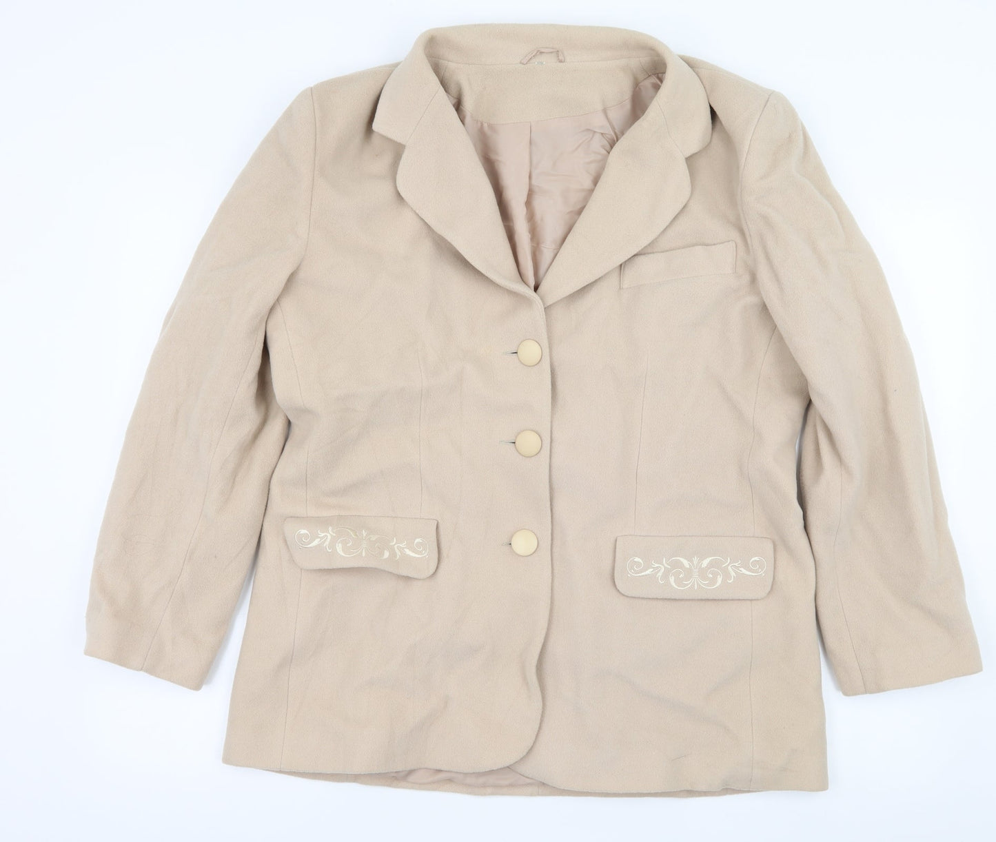 Preworn Womens Ivory   Pea Coat Coat Size 20
