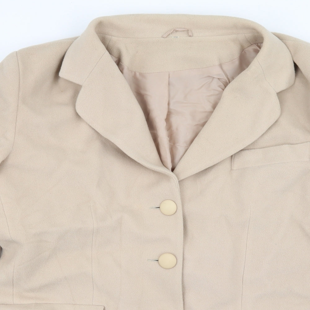 Preworn Womens Ivory   Pea Coat Coat Size 20