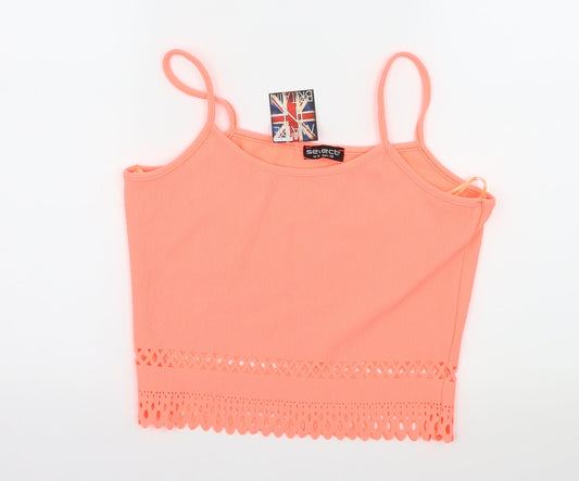 Select Womens Pink  Jersey Basic Tank Size 10