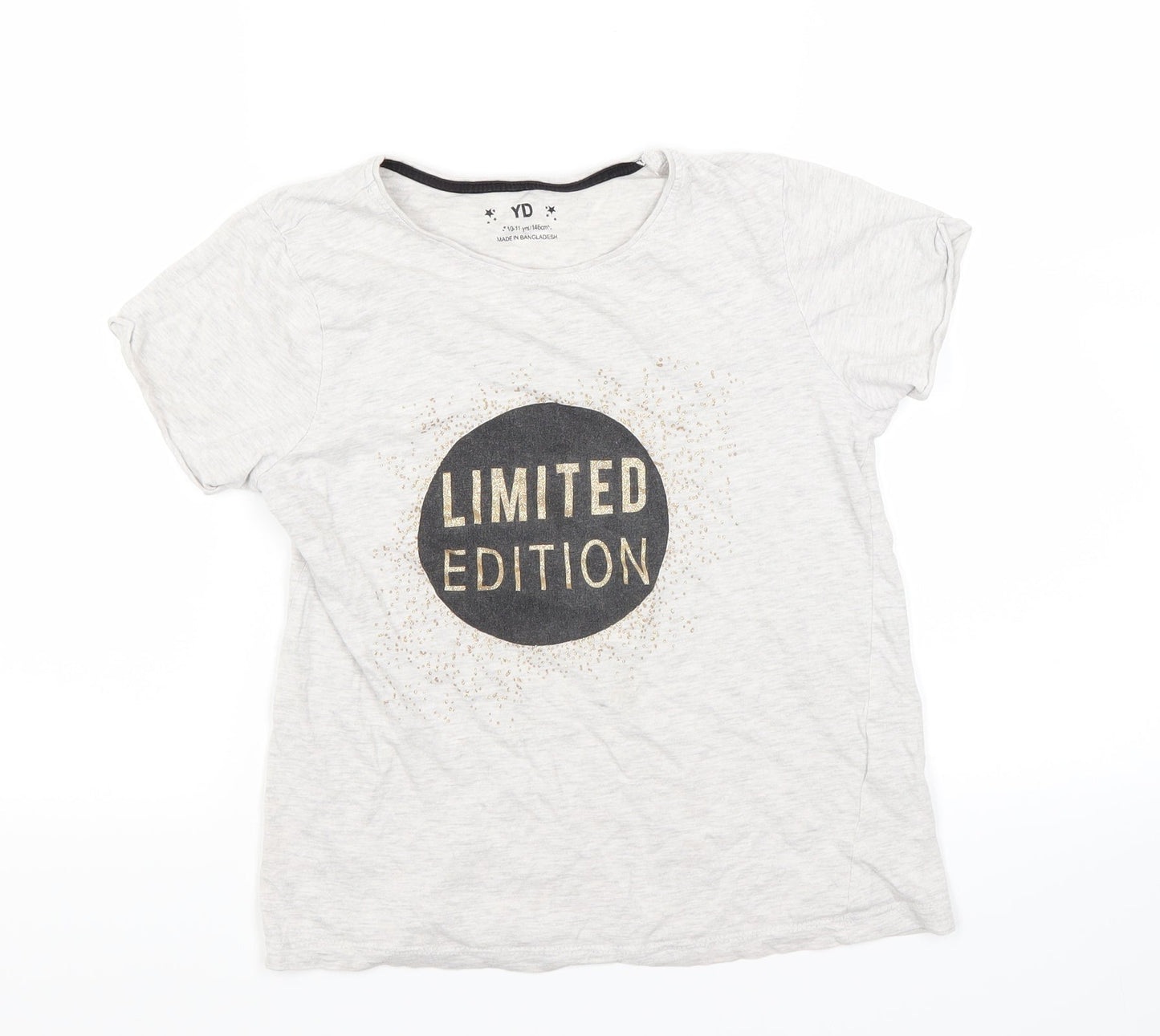 prim Girls Grey   Basic T-Shirt Size 10 Years