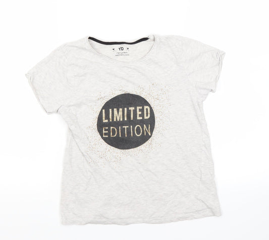 prim Girls Grey   Basic T-Shirt Size 10 Years