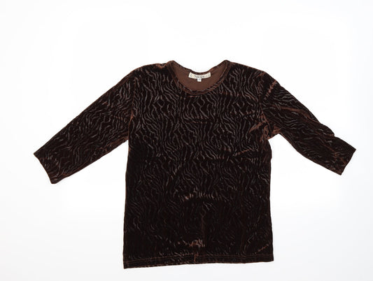Ness Womens Brown   Basic T-Shirt Size L