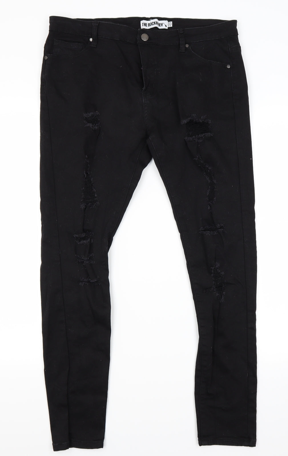 The Rockin Rev Womens Black   Skinny Jeans Size 14 L27 in
