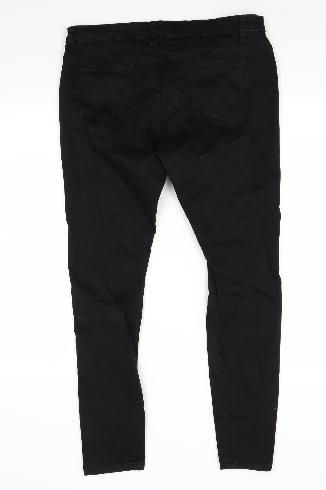 The Rockin Rev Womens Black   Skinny Jeans Size 14 L27 in