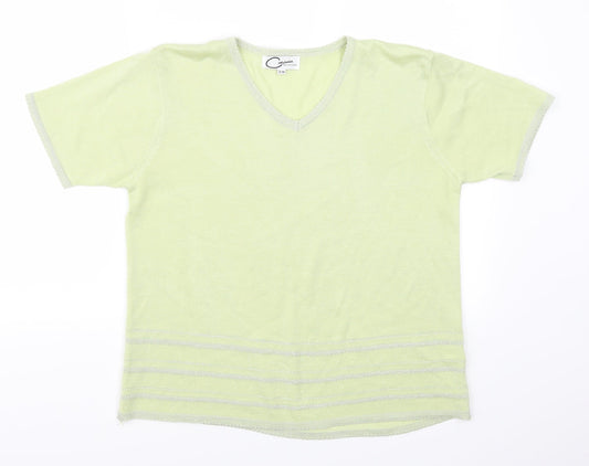Xasamia Womens Green   Basic T-Shirt Size S