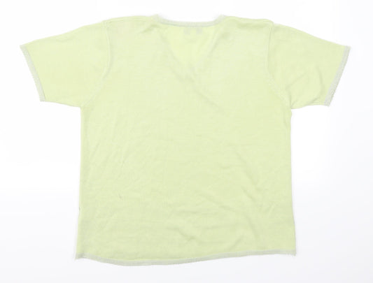 Xasamia Womens Green   Basic T-Shirt Size S