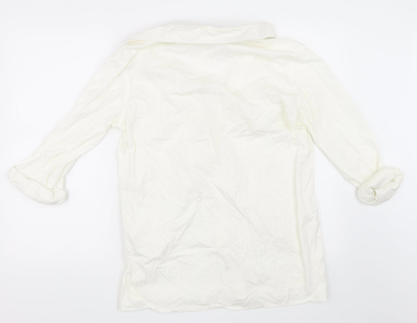 French Connection Mens White    Button-Up Size M