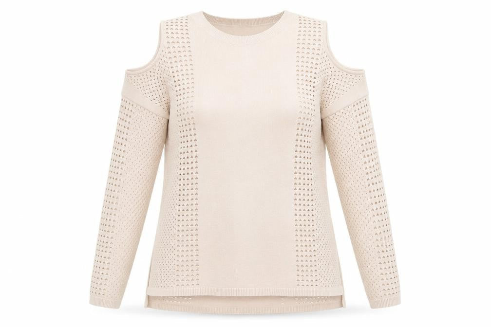 Front view of Topshop women’s pink jumper, size UK 8