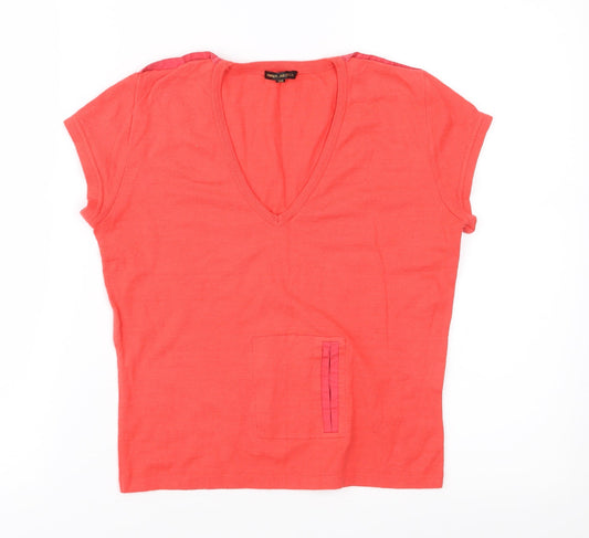 Amaya Arzuaga Womens Red  Jersey Basic T-Shirt Size 10