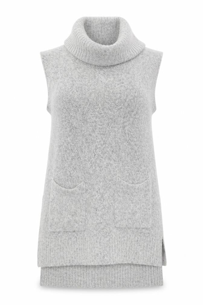 Front view of Woolworths women’s grey knit jumper, size S