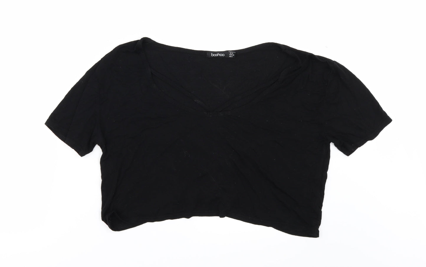 Boohoo Womens Black   Basic T-Shirt Size 8
