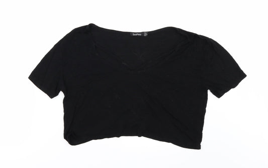 Boohoo Womens Black   Basic T-Shirt Size 8