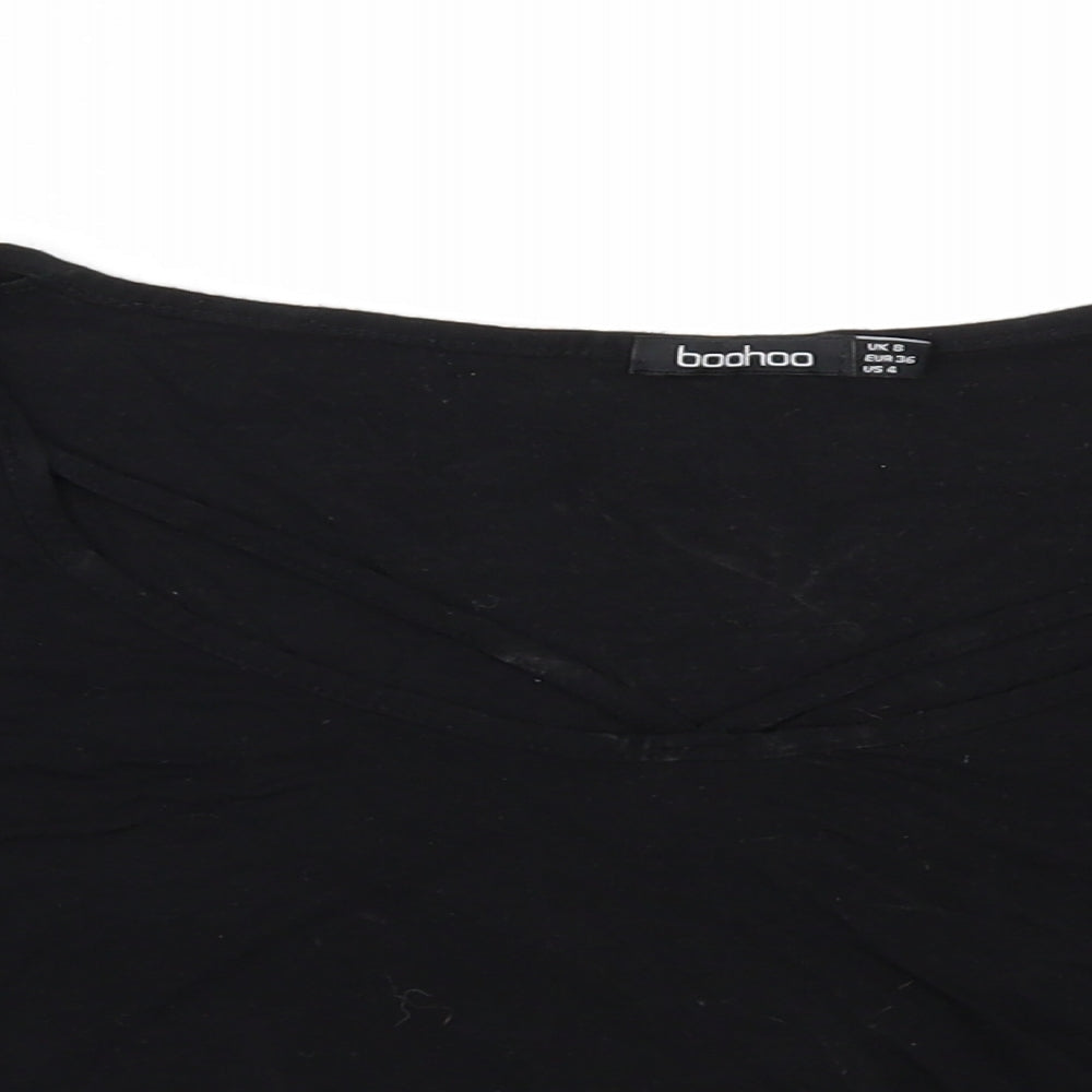 Boohoo Womens Black   Basic T-Shirt Size 8