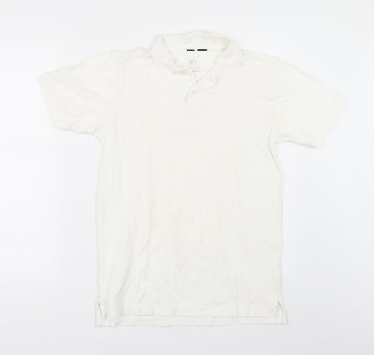 Gap Boys White   Basic Polo Size 11-12 Years