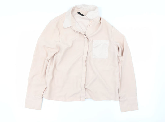 Topshop Womens Pink   Basic Blouse Size 8