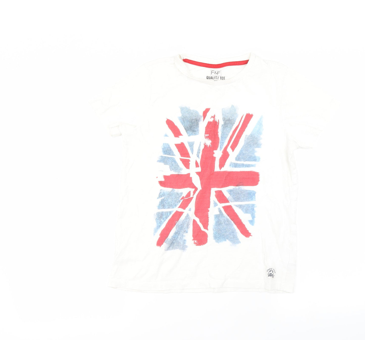 F&F Boys White   Basic T-Shirt Size S