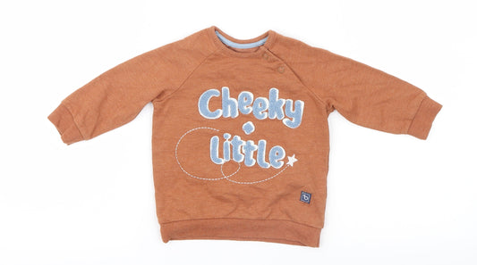 George Boys Brown  Knit Pullover Jumper Size 6-9 Months