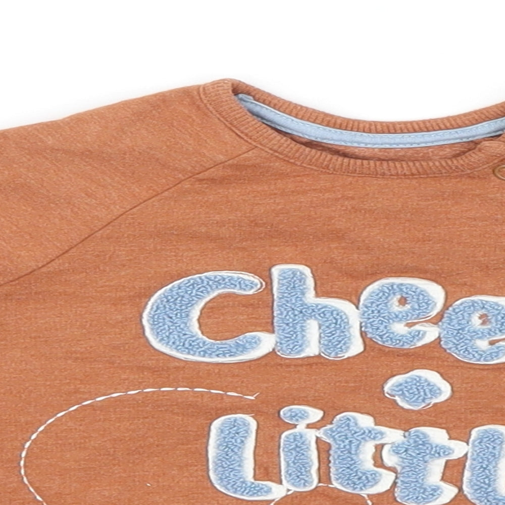 George Boys Brown  Knit Pullover Jumper Size 6-9 Months
