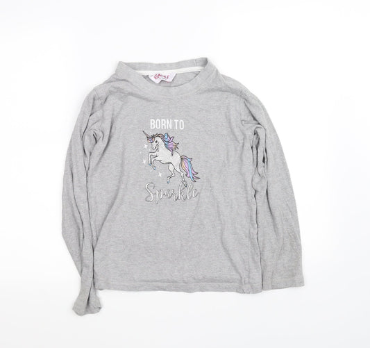 keanu Girls Grey   Basic T-Shirt Size 11-12 Years