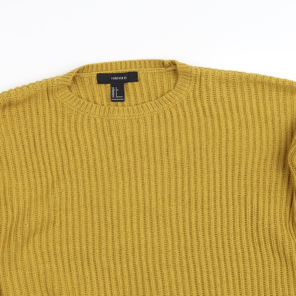 FOREVR 21 Womens Yellow   Pullover Jumper Size S