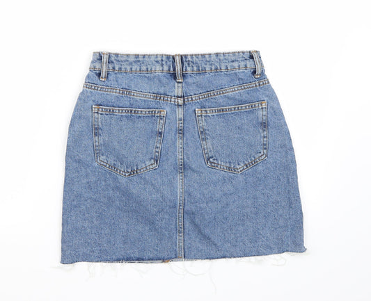 Denim & Co. Womens Blue   A-Line Skirt Size 8