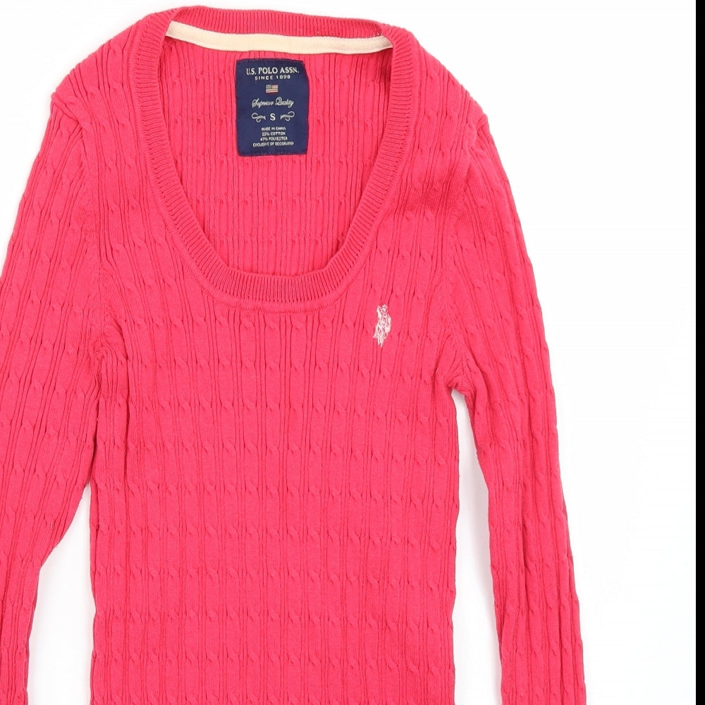 US Polo Association Womens Pink   Pullover Jumper Size S