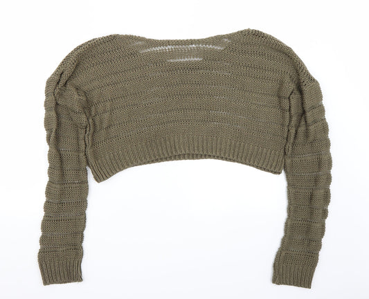 Crafted Womens Green   Pullover Jumper Size 8