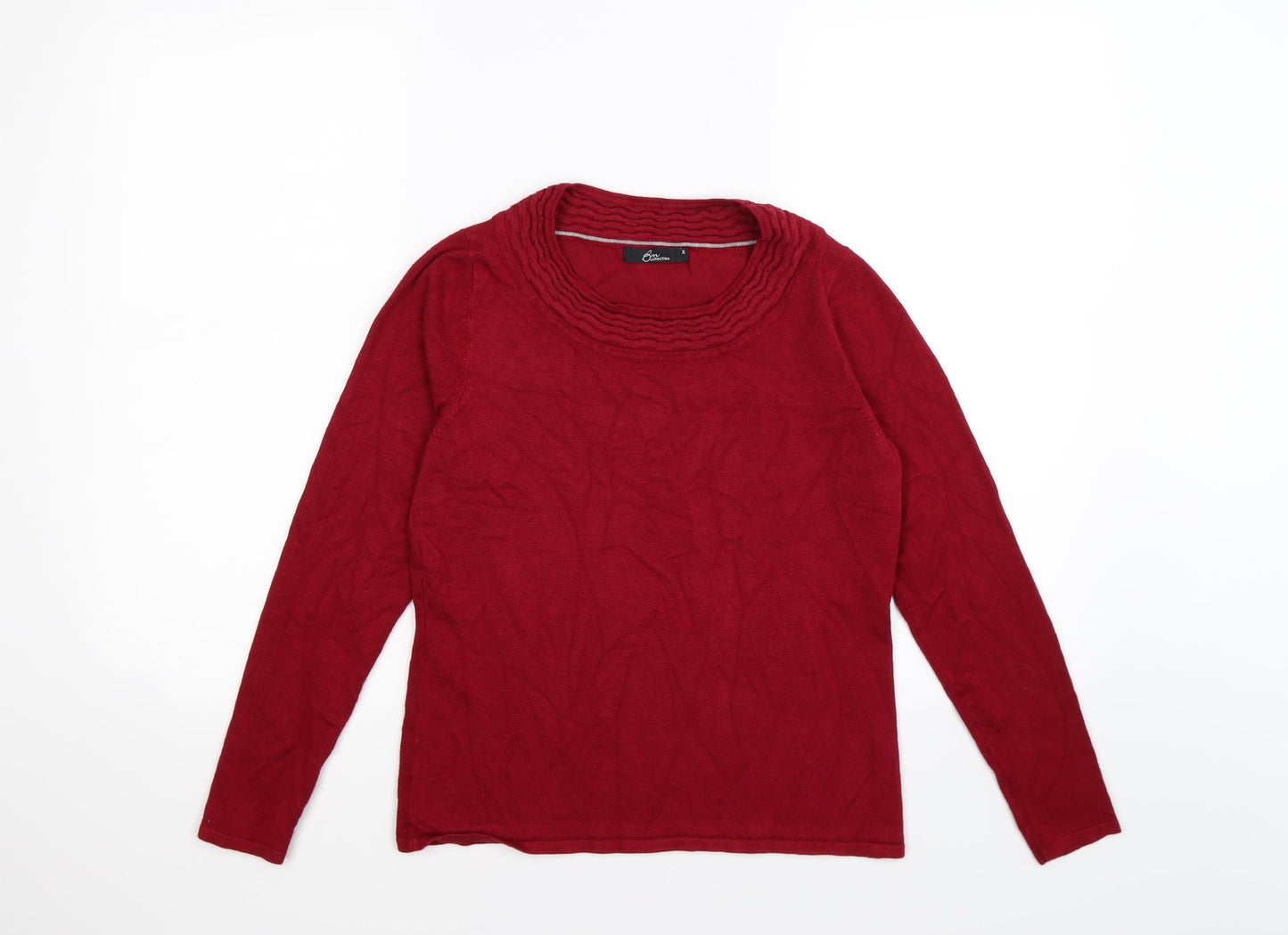 Bonmarché Womens Red  Knit Pullover Jumper Size XS