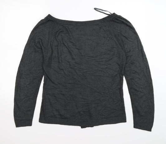 Ethel Austin Womens Grey  Knit Cardigan Jumper Size XL