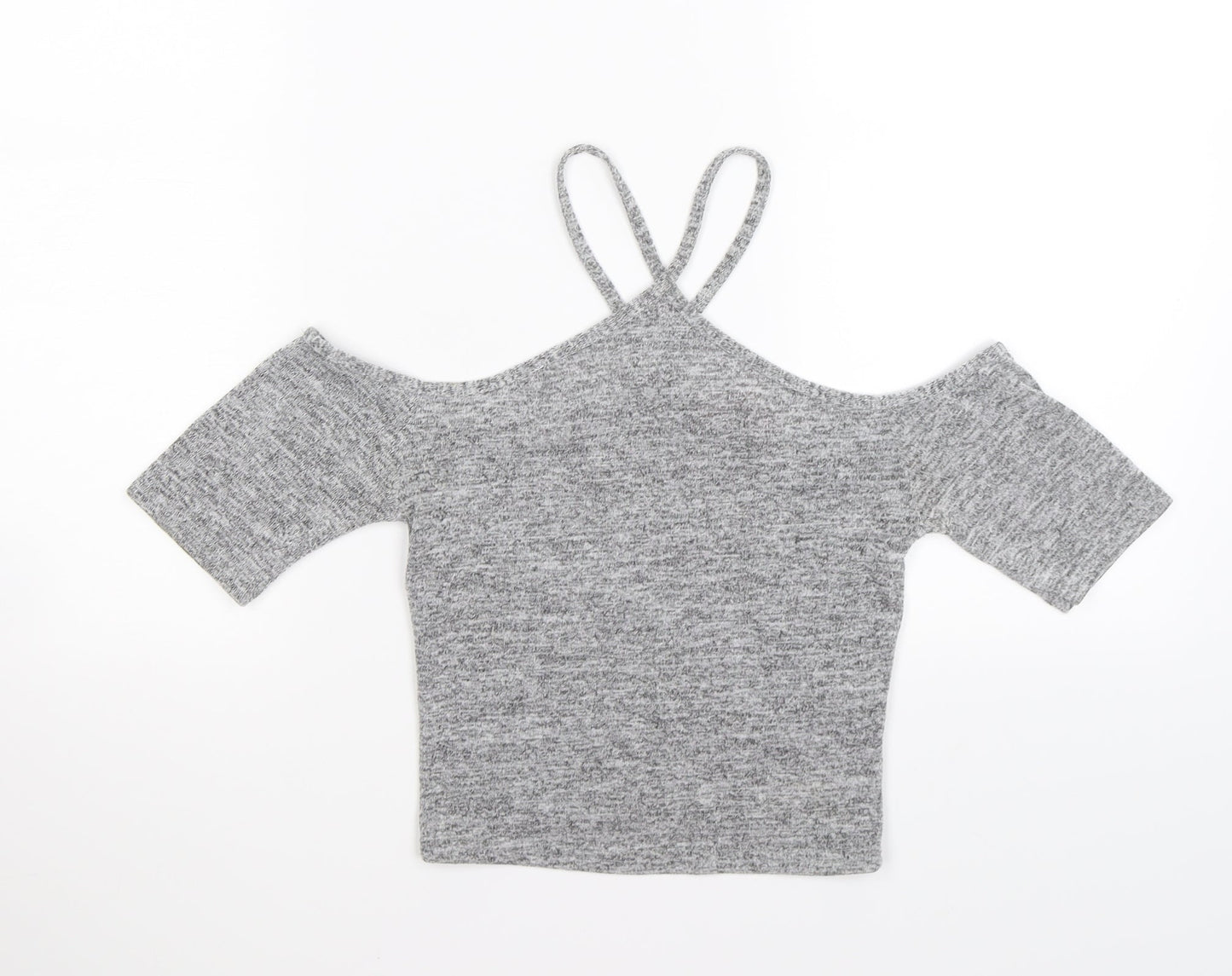 Miss Selfridge Womens Grey   Cropped Tank Size 6  - cold shoulder