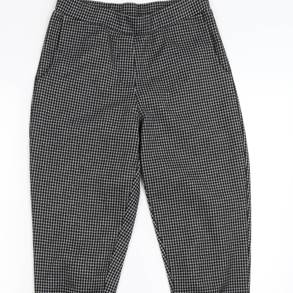 Dorothy Perkins Womens Black Check  Capri Trousers Size 8 L28 in - WORK OFFICE FORMAL