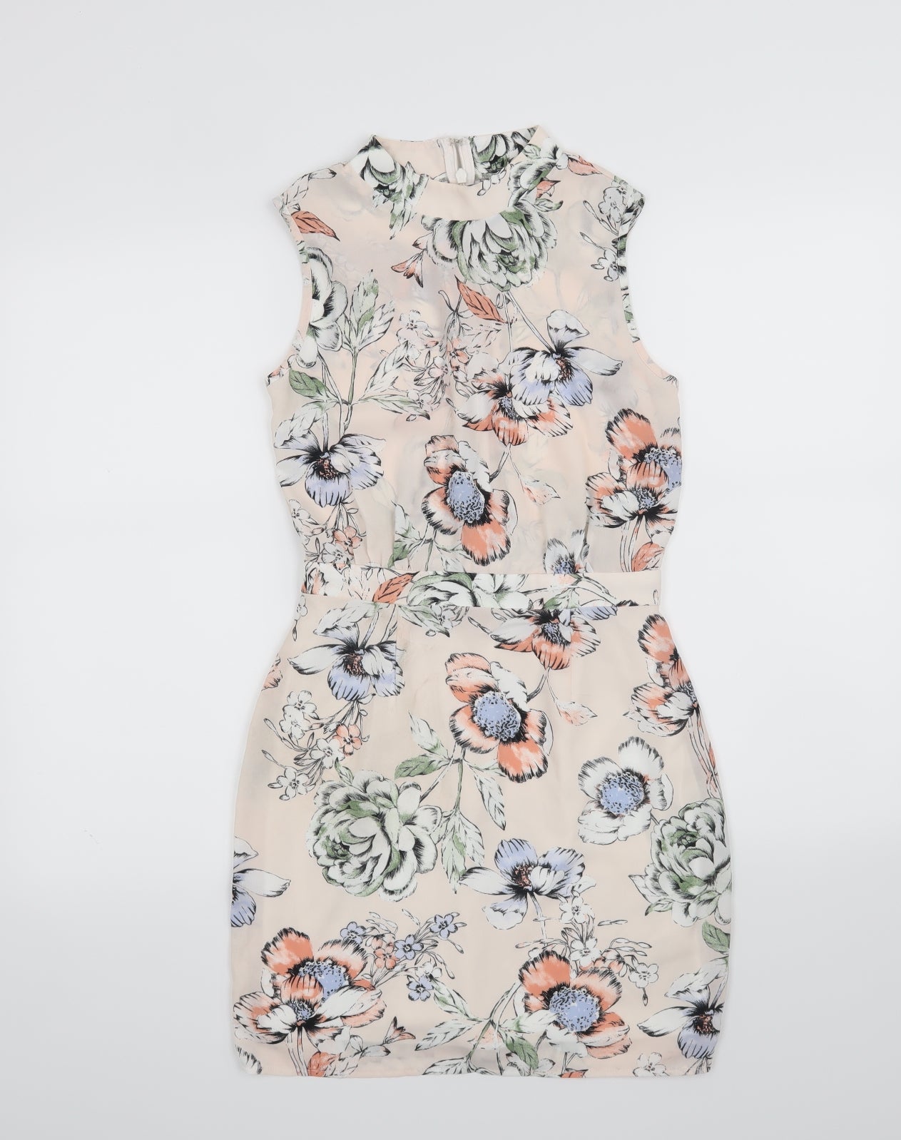 ASOS Womens Pink Floral  A-Line  Size 8
