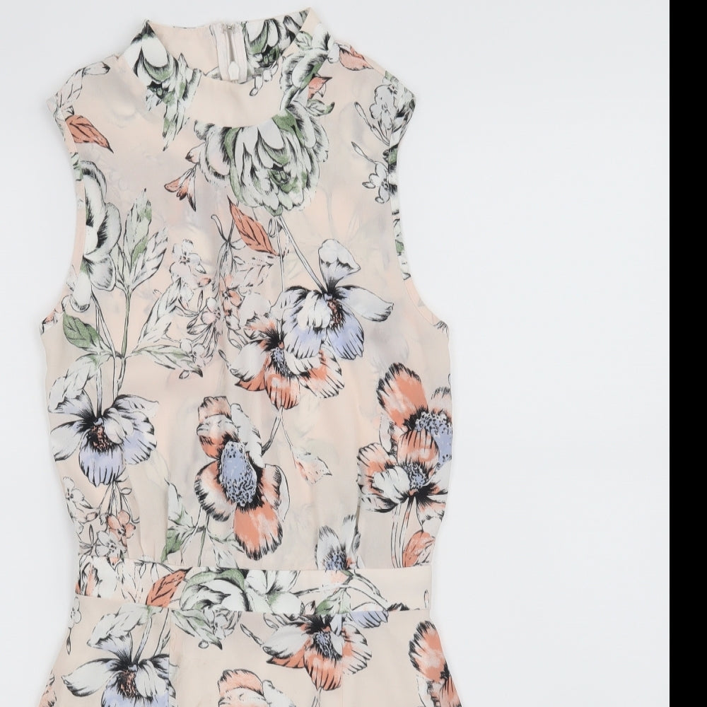 ASOS Womens Pink Floral  A-Line  Size 8