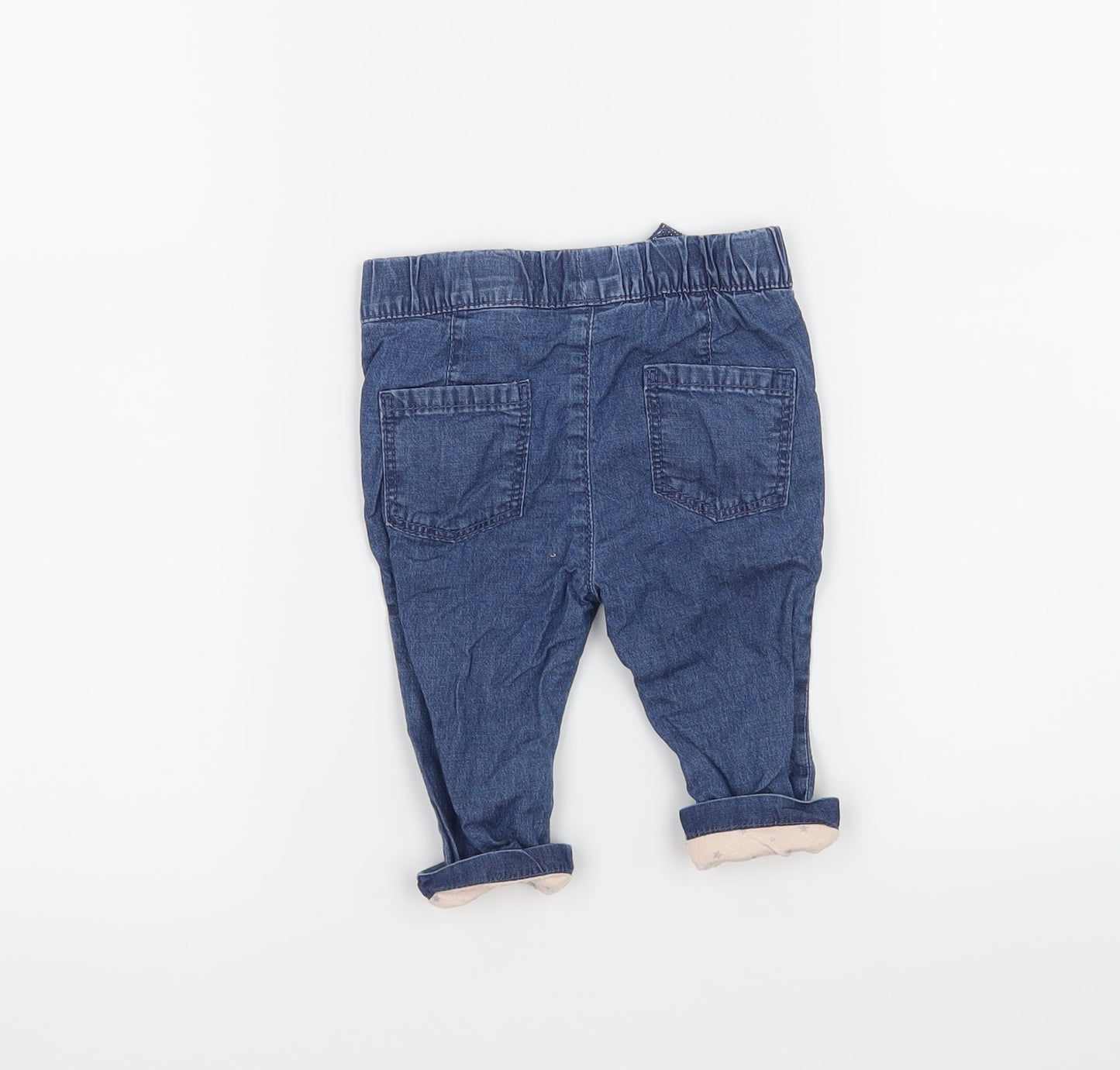 Primark Girls Blue   Cropped Jeans Size 3-6 Months