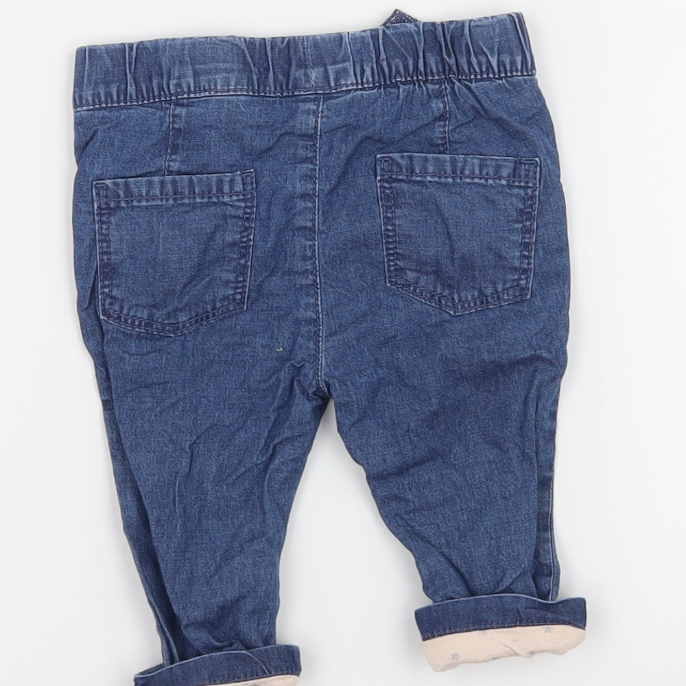 Primark Girls Blue   Cropped Jeans Size 3-6 Months