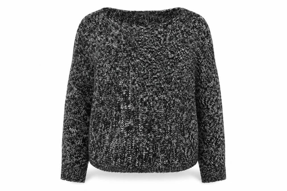 Front view of South women’s black jumper, size UK 20
